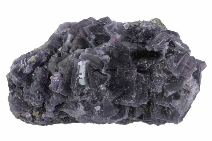 Deep Purple Cubic Fluorite Crystal Cluster - China #364667